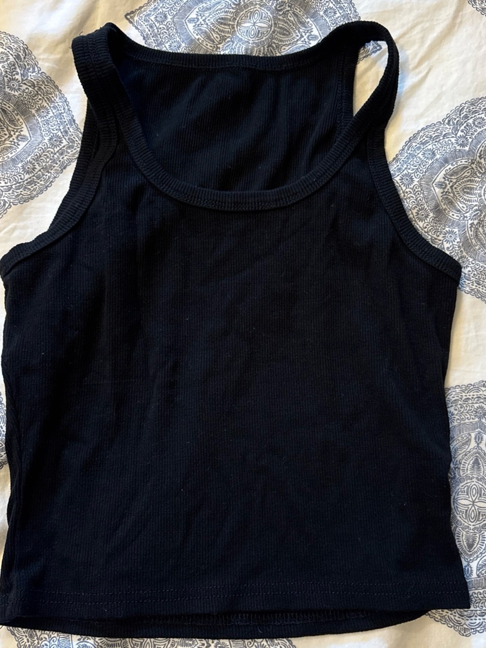Black Women's Ribbed Tank Top - Classic Essential